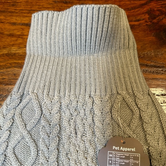 NWT! Dog Pet Winter Warm Sweater Knitwear Outwear Apparel Size M Gray - Picture 6 of 10